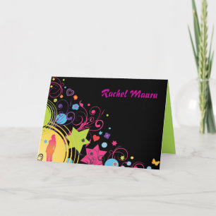 Cartão de Agradecimento Girl Power Bright Sweet Si