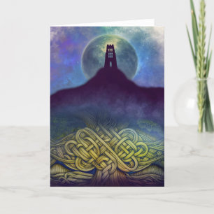 Cartão De Agradecimento Glastonbury Tor & Celtic Knot Greeting Card