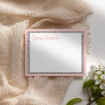 Cartão De Agradecimento Glittery Pink and Silver Obrigado Flat Card<br><div class="desc">Esta placa plana de tendência apresenta letras em negrito na frente com um aspecto em camadas em cintilação prateada e branca,  e uma parte traseira sólida colorida. Adicione seu texto usando o formulário modelo. Altere a fonte,  o layout e as cores usando o recurso Personalizar.</div>