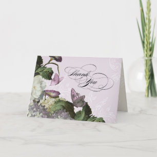 Cartão De Agradecimento Glória da Manhã - Hydrangea - Obrigado Nota Cart