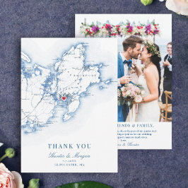 Cartão De Agradecimento Gloucester Cape Ann MÃES Wedding Flat