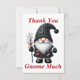 Cartão de Agradecimento Gnome de Natal