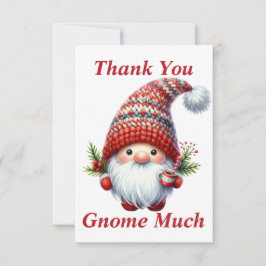 Cartão de Agradecimento Gnome de Natal