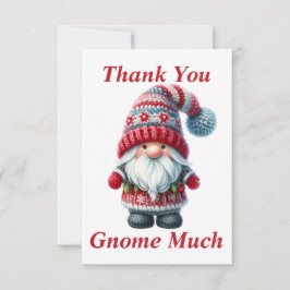 Cartão de Agradecimento Gnome de Natal