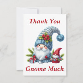 Cartão de Agradecimento Gnome de Natal