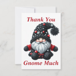 Cartão de Agradecimento Gnome de Natal