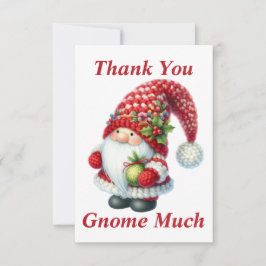 Cartão de Agradecimento Gnome de Natal