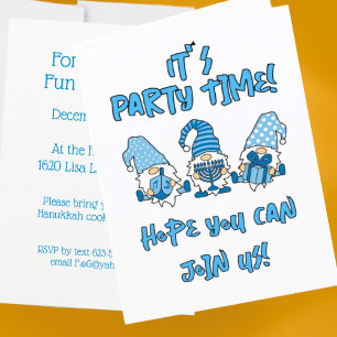 Cartão De Agradecimento Gnomos de Hanukkah, Fofo Personalizado