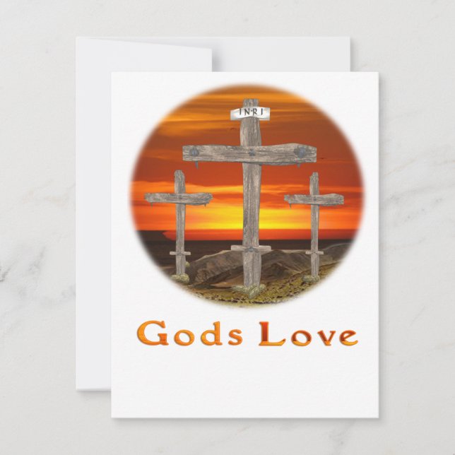 Cartão De Agradecimento Gods Love (Frente)