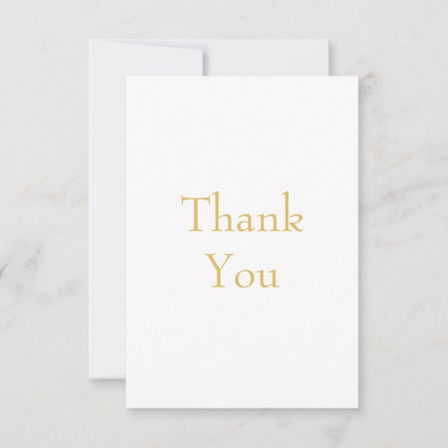Cartão De Agradecimento Gold Color Professional Custom (Frente)