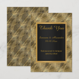 cartão de agradecimento GOLD LEAF BLACK BOTANICAL