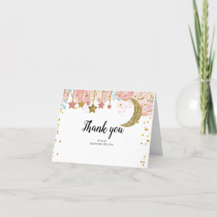 Cartão De Agradecimento Gold twinkle twinkle Thank You card