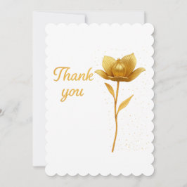 Cartão de Agradecimento Golden Flower Flat