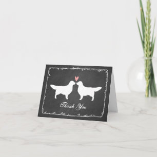 Cartão De Agradecimento Golden Retrievers Wedding Thank You