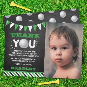 Cartão De Agradecimento Golf Ball A Qualquer Idade Foto De Aniversário