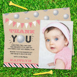 Cartão De Agradecimento Golf Ball A Qualquer Idade Foto De Aniversário<br><div class="desc">Diga obrigado seu estilo com este primeiro aniversario de tendências,  obrigado cartas. O texto e a foto do modelo é fácil de personalizar e sua família e amigos ficarão entusiasmados quando receberem esse obrigado fabuloso.</div>
