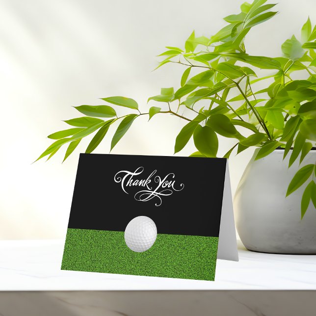 Cartão De Agradecimento Golf Business Classy (Criador carregado)