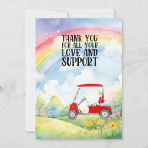 Cartão De Agradecimento Golf Obrigado pelo amor e apoio ao golfista