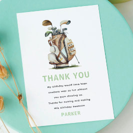 Cartão De Agradecimento Golf Partee Adulto Aniversário