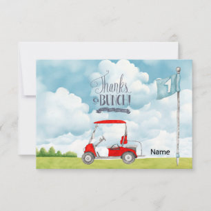 Cartão De Agradecimento Golf primeiro aniversario