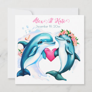 Cartão De Agradecimento Golfinhos bonitos