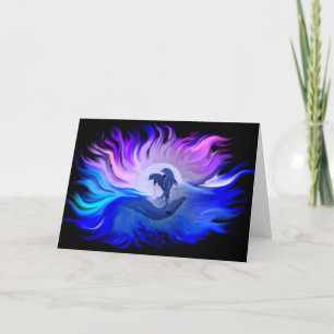 Cartão De Agradecimento Golfinhos na Lua