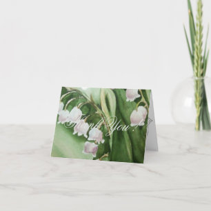 CARTÃO DE AGRADECIMENTO GORGEOUS LILY OF THE VALLEY FLOWER THANK YOU