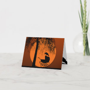 Cartão De Agradecimento Goth-Horror Baby Shower