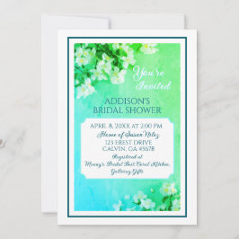Cartão De Agradecimento Graceful Beauty! Custom Bridal Shower Invitation