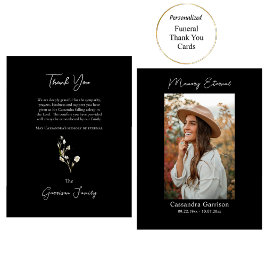 Cartão De Agradecimento Graceful White Flowers Foto Ortodoxo Memorial