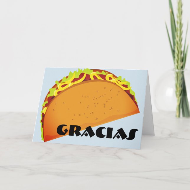 Cartão De Agradecimento GRACIAS (Obrigado) (Frente)