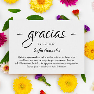 Cartão De Agradecimento Gracias Simpatia | Simpatia Espanhola