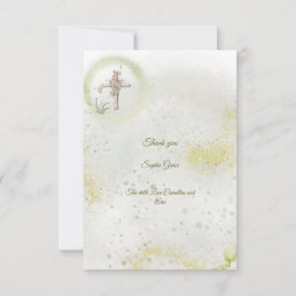 Cartão De Agradecimento Gracioso e cintilante batismo plano, obrigado cart