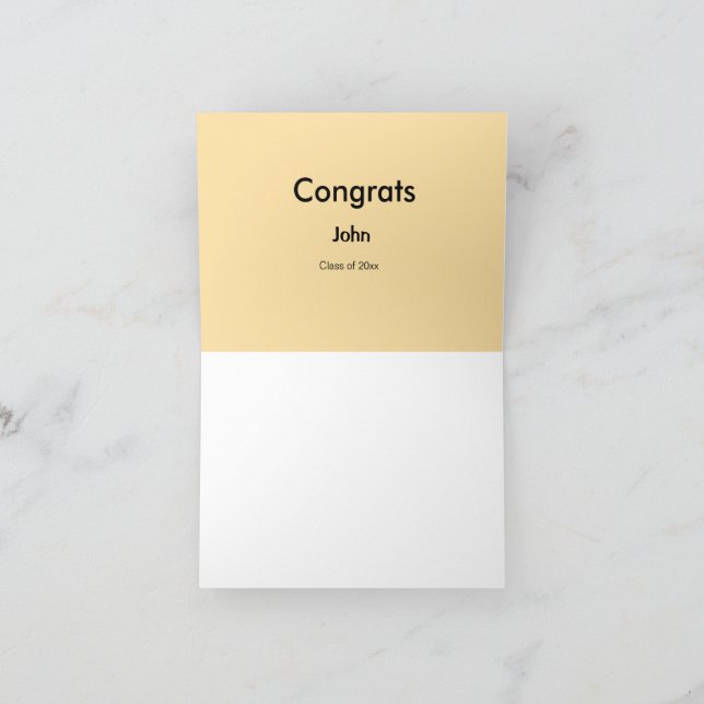 Cartão De Agradecimento grad boy add name congrats date year text (Interior)