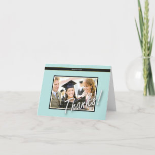 Cartão De Agradecimento Grad Picture Thank You Card Blue