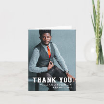 Graduação Azul do Marinho de Foto Minimalista Negr