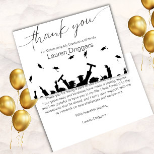 Cartão De Agradecimento Graduação Bonés Voadores Obrigado