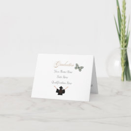 Cartão De Agradecimento Graduação com Nome Personalizado Data e Qualificaç