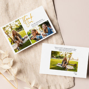 Cartão De Agradecimento Graduação da Colagem de Fotos do formando 2024