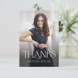 Cartão De Agradecimento Graduação de Foto Graceful Elegance 2