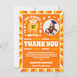 Cartão De Agradecimento Graduação de Foto Retroativa de Um Grau Mais Hotte