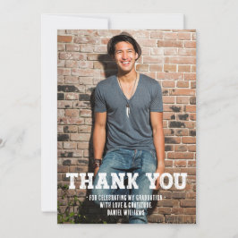 Cartão De Agradecimento Graduação de Foto Simples