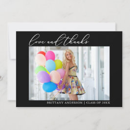 Cartão De Agradecimento Graduação de Fotografias de Obrigados de Amor com 