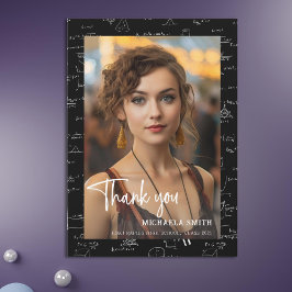 Cartão De Agradecimento Graduação de Fotos de Script de Matemática Moderna