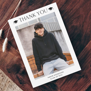 Cartão De Agradecimento Graduação de Fotos Simples