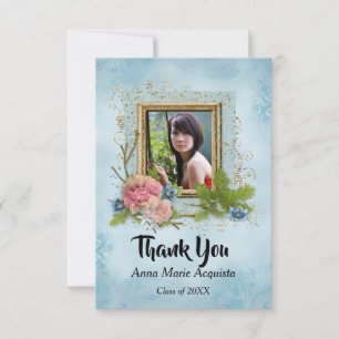Cartão De Agradecimento Graduação De Fotos Vintage Obrigado