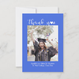 Cartão De Agradecimento Graduação de Script de Caligrafia Simples Na moda