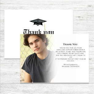 Cartão De Agradecimento Graduação Jornal Personalização Foto Obrigado