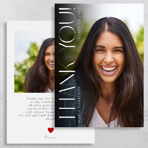 Cartão De Agradecimento Graduação Moderna de Foto Personalizada