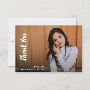 Cartão De Agradecimento Graduação Moderna de Foto Simples